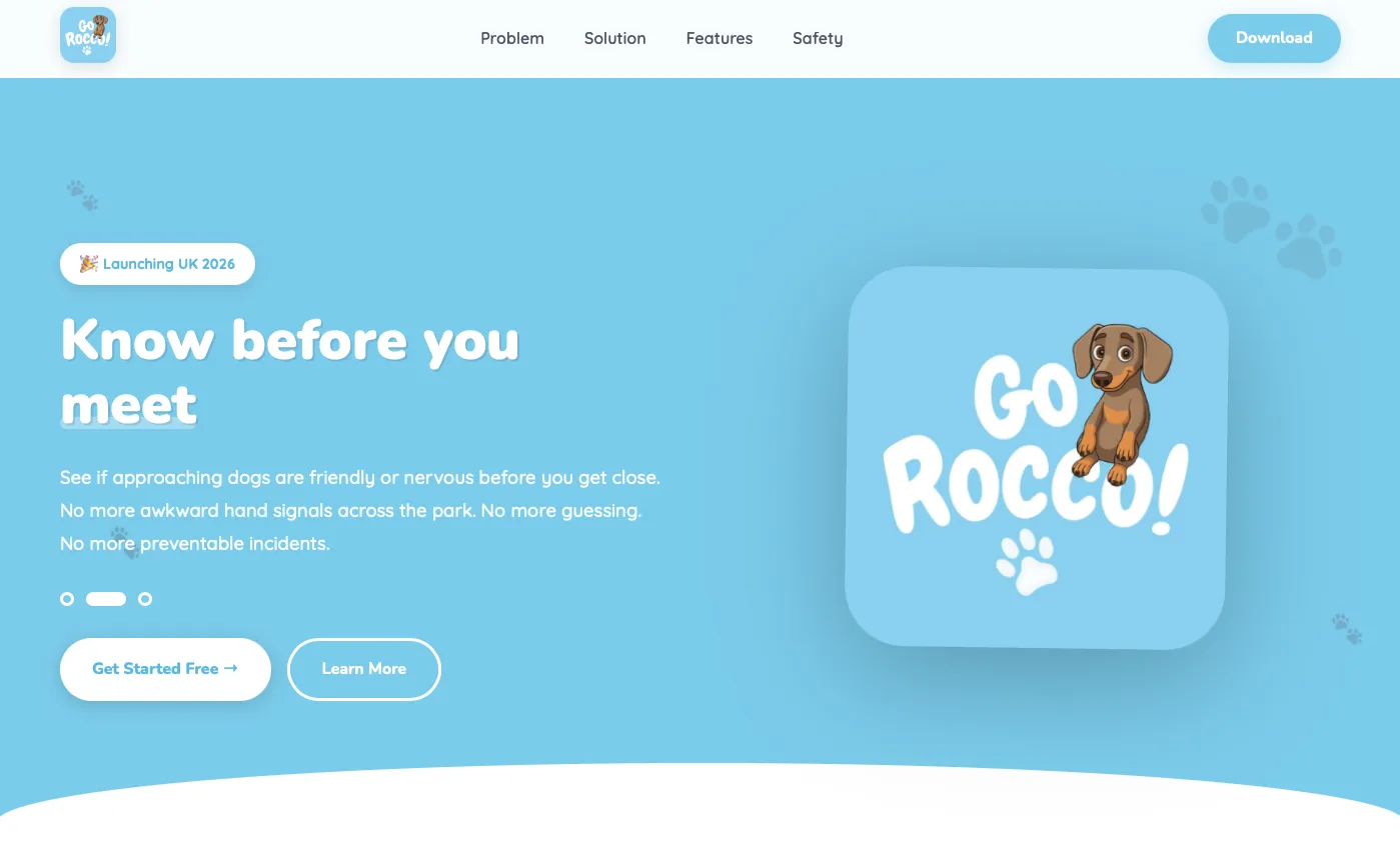 Go Rocco website screenshot